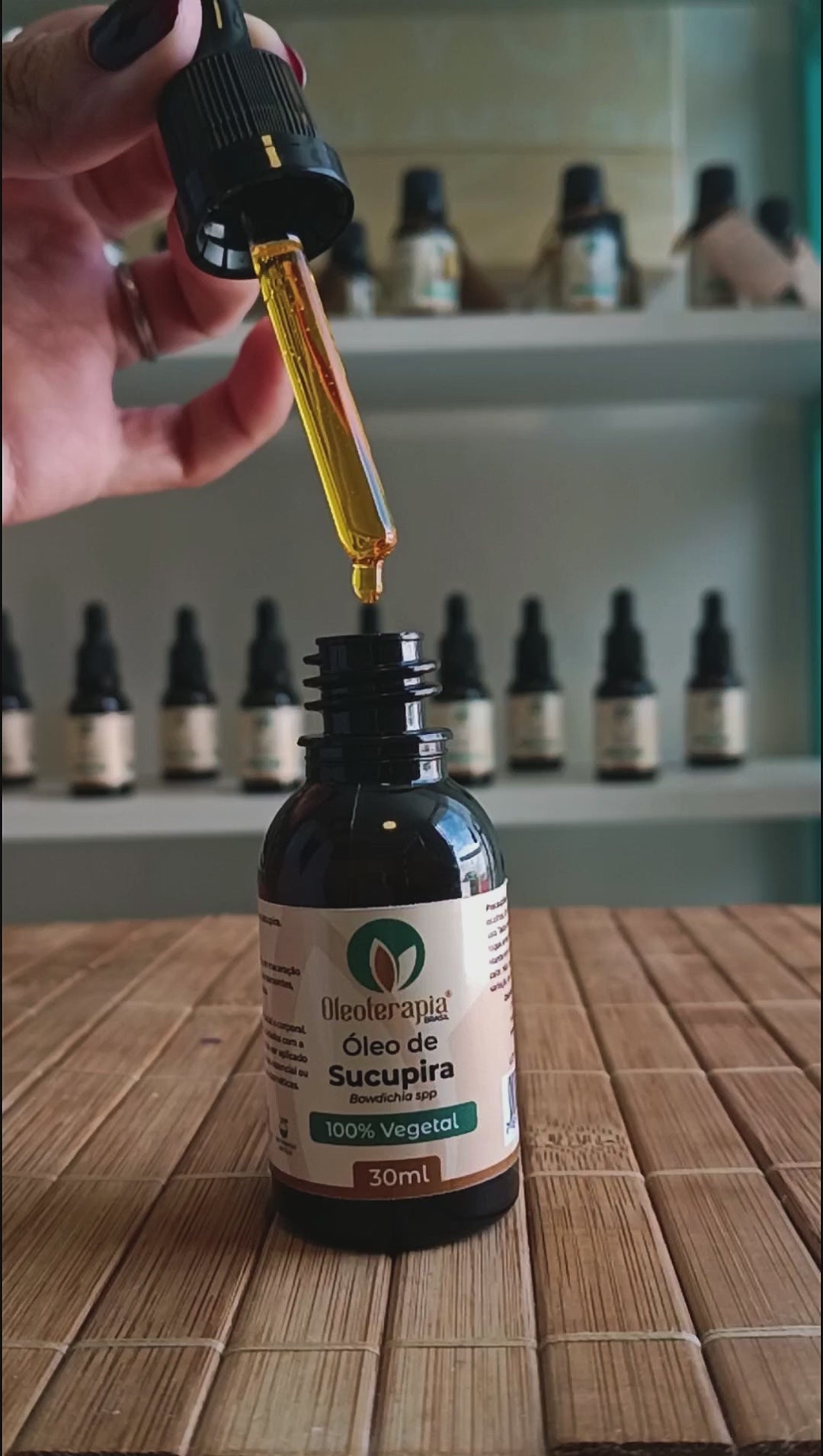 Óleo de Sucupira -Extrato oleoso e 100% natural uso capilar e corporal