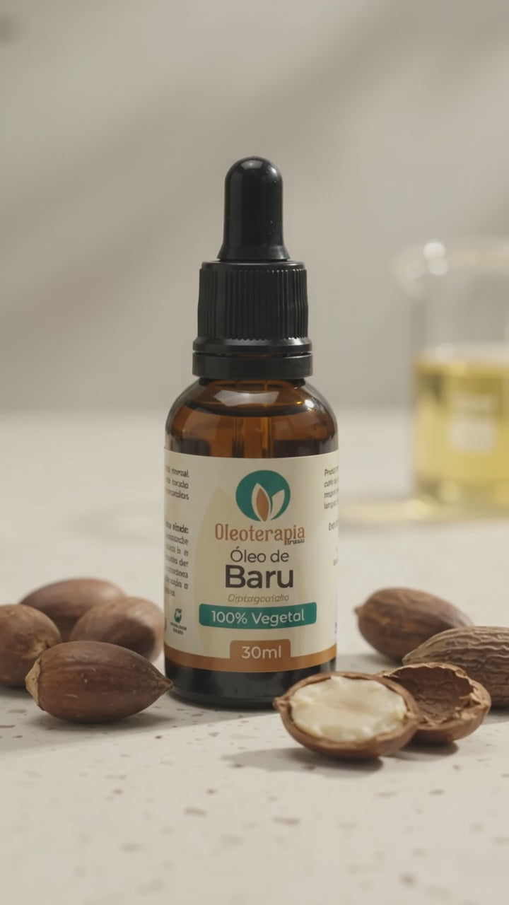 Óleo de Baru (cumbaru) - Extrato oleoso e 100% natural uso capilar e corporal