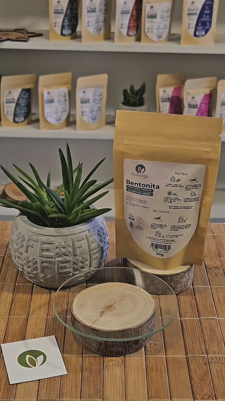 Bentonita - Argila 100% natural - Uso cosmético/rosto, cabelo e corpo