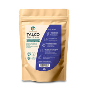 Talco Biomineral 100% natural - Uso cosmético/rosto, cabelo e corpo